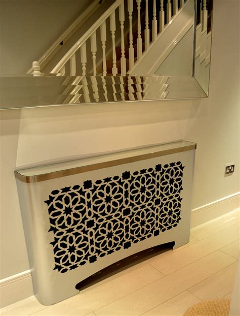 radiator cover metal sheets|fretwork panels for radiator covers.